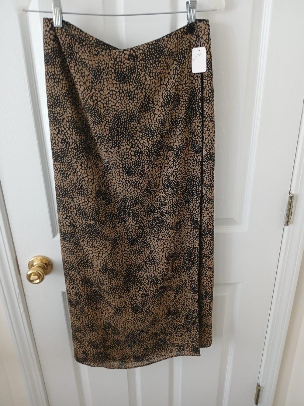 Judith March Brown & Black Printed Midi Skirt